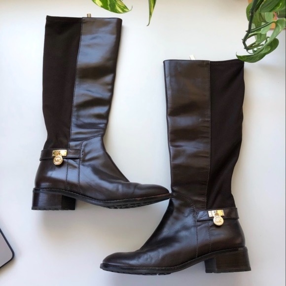 Michael Kors Shoes - SOLD x Michael Kors Brown Leather Zip Riding Boots